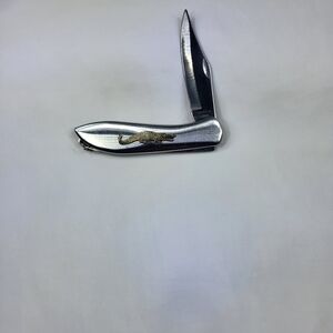 Silver Pocket Knife with Gold Accent